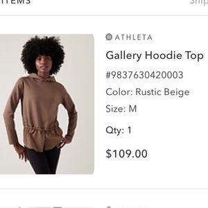 Athleta Gallery Hoodie Top